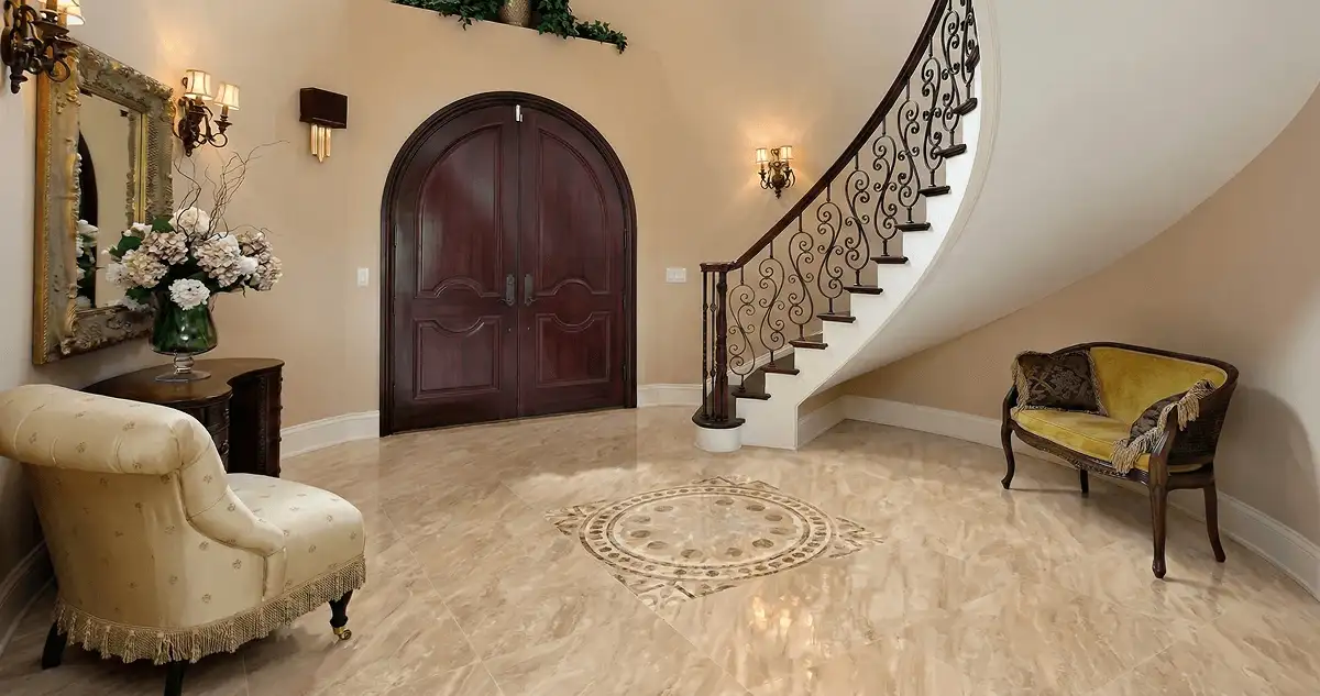 Entrance hall with professionally installed ceramic tile flooring in Chula Vista CA
