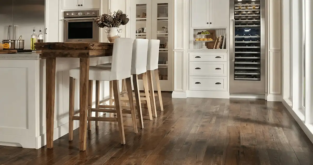 Professionally installed and refinished hardwood flooring in a residential home, showcasing smooth finish and natural wood tones in Chula Vista, CA