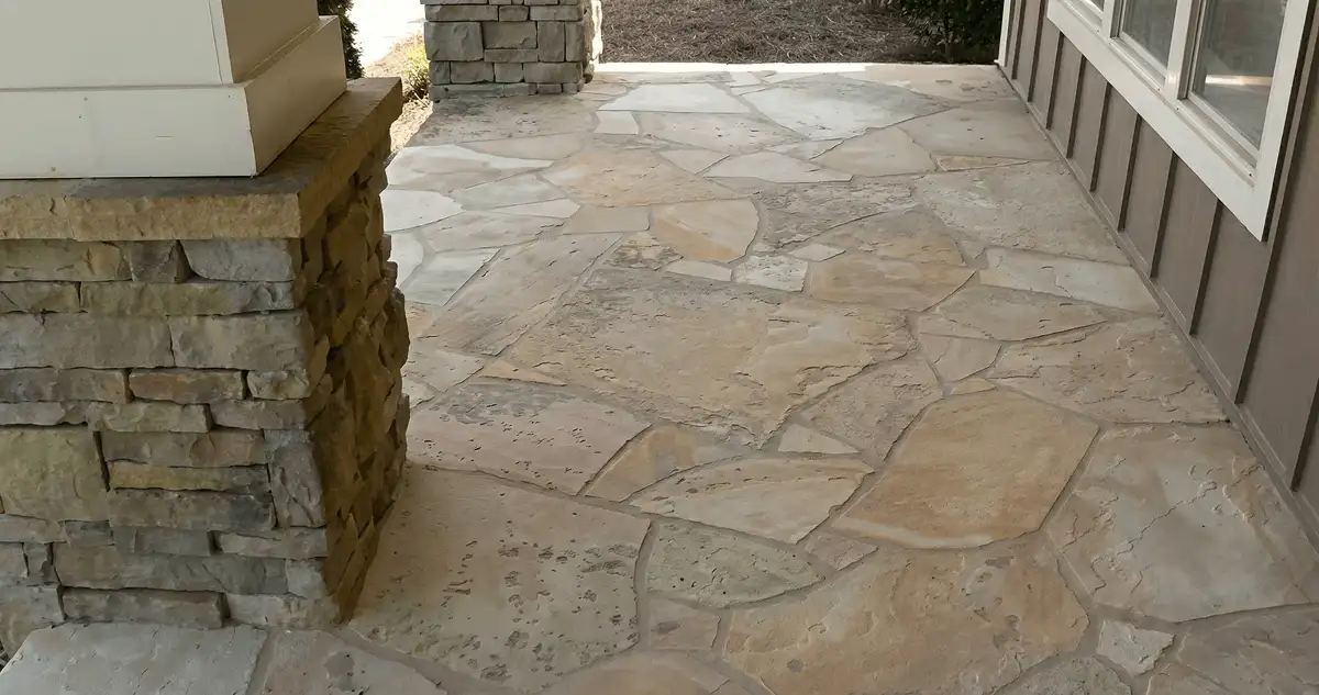 House entrance with professionally installed stone flooring in Chula Vista CA